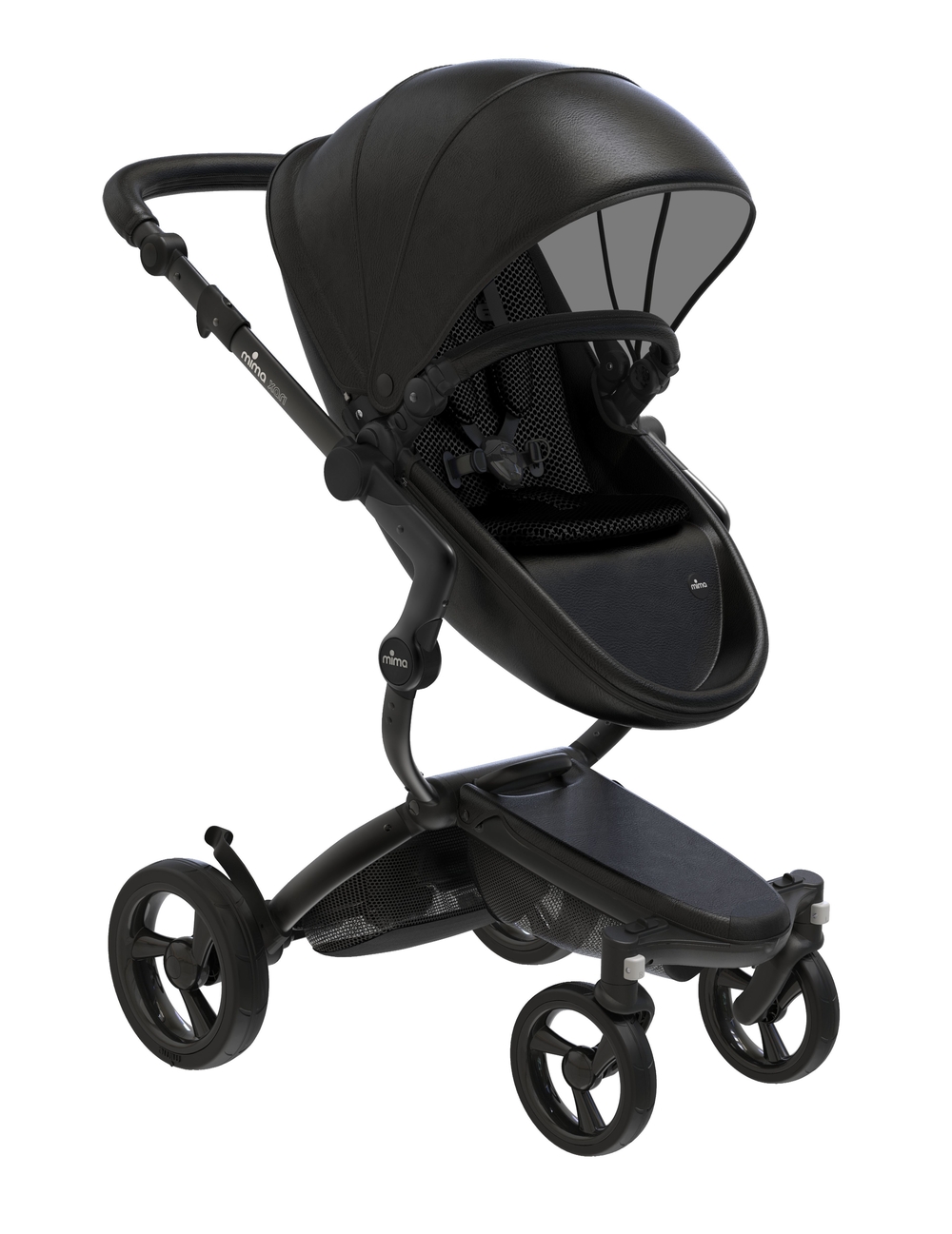 Shop Mima Xari Stroller Frame Black Black Seat and Black Starter