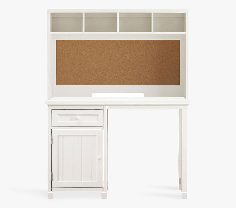 White beadboard desk sales