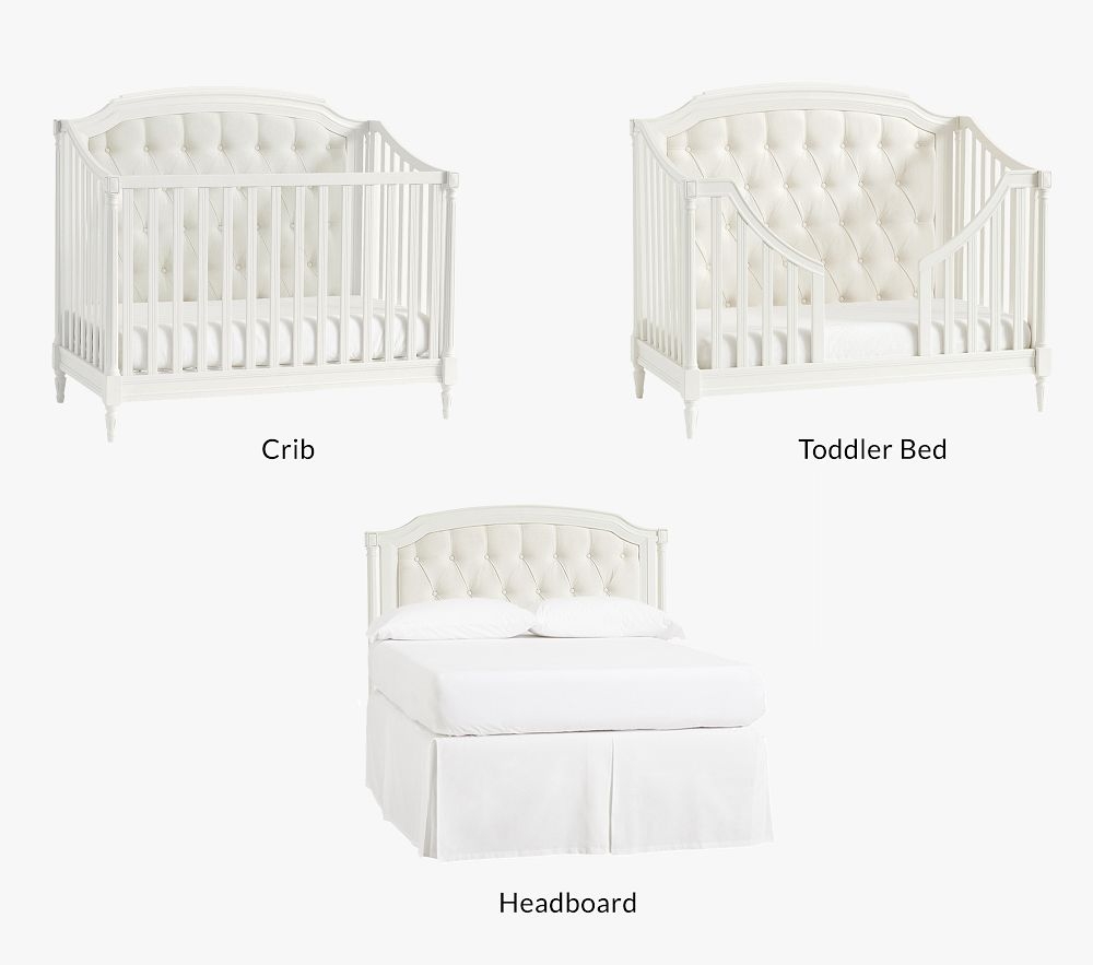 Crib with fabric headboard shop
