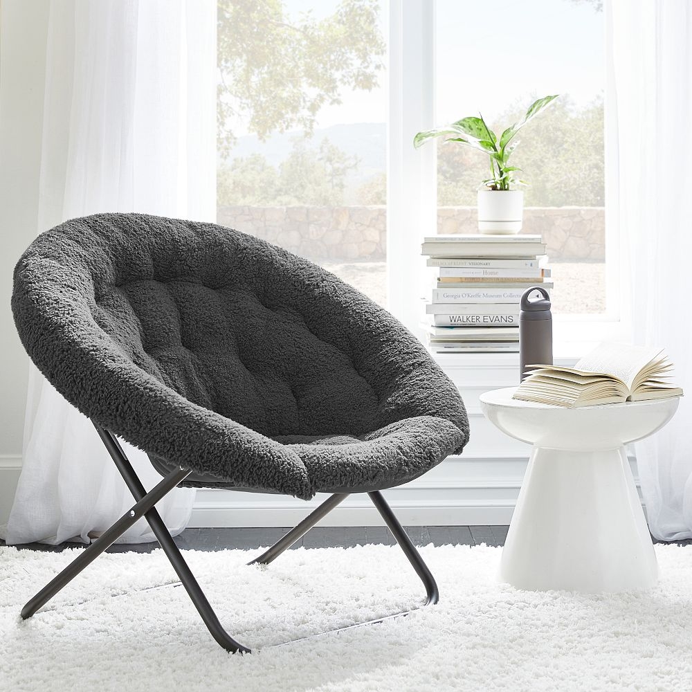Shop Sherpa Charcoal Hang A Round Chair online Pottery Barn Kids
