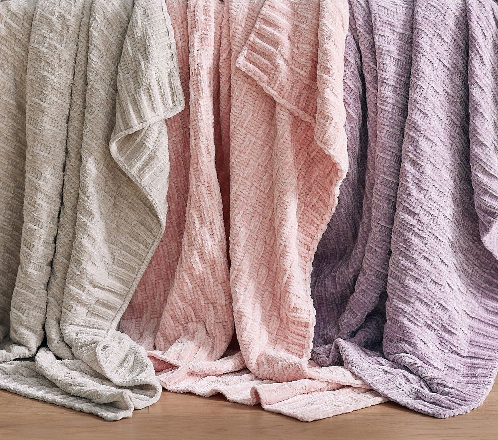 Pink chenille baby best sale blanket