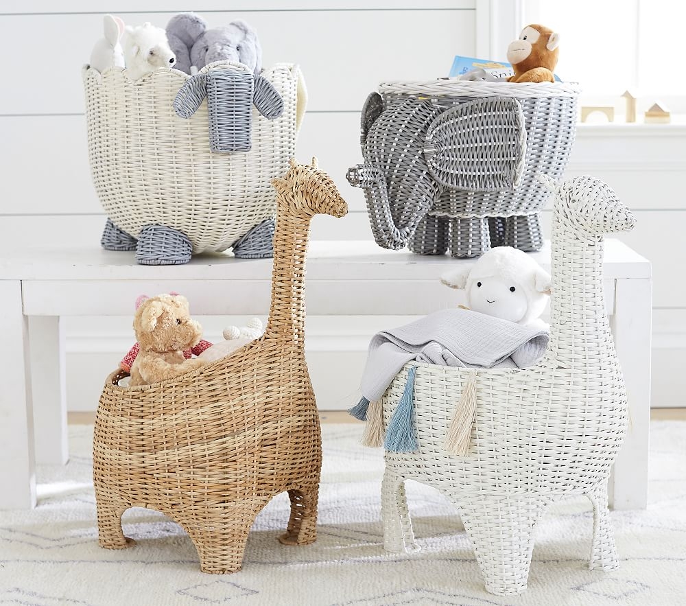 Animal shaped top toy boxes