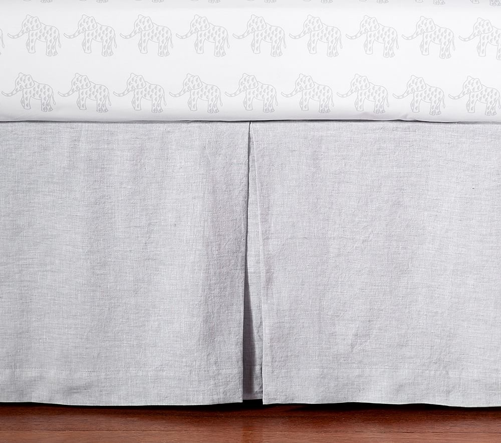 Flax linen crib skirt new arrivals