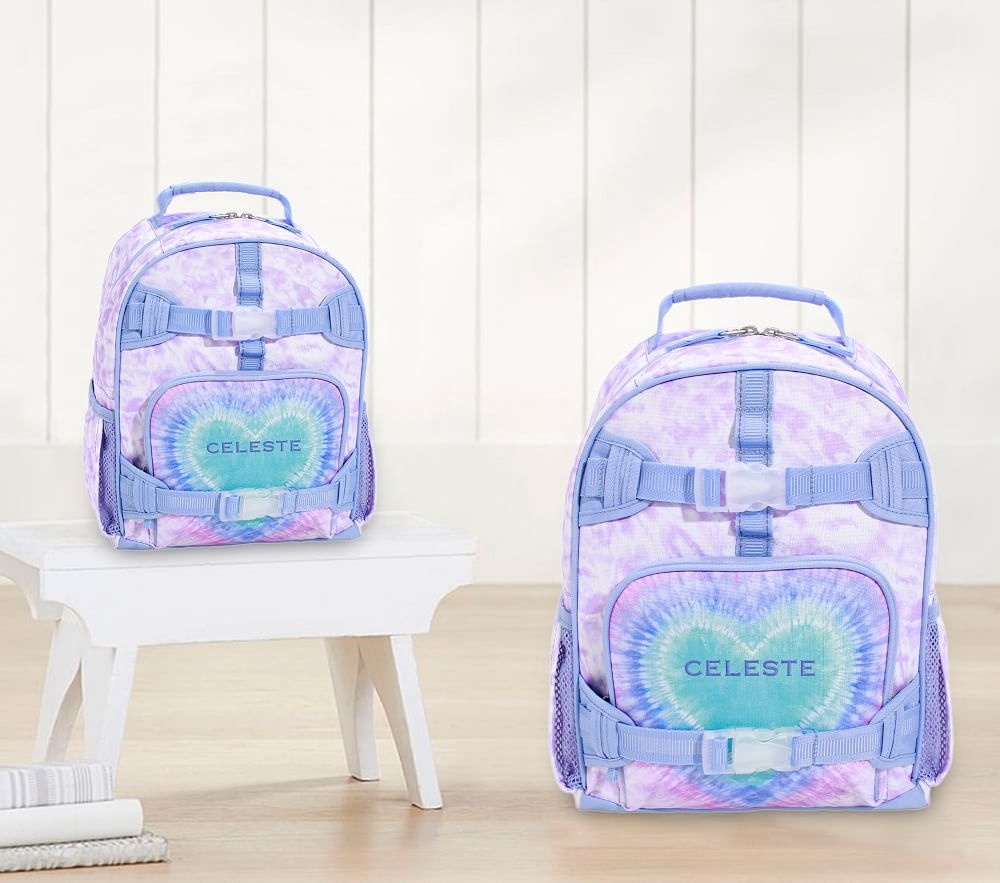 Mackenzie Lavender Heart Tie Dye Backpacks