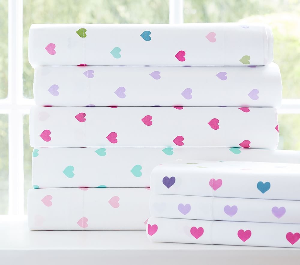 Pottery barn heart sheets sale