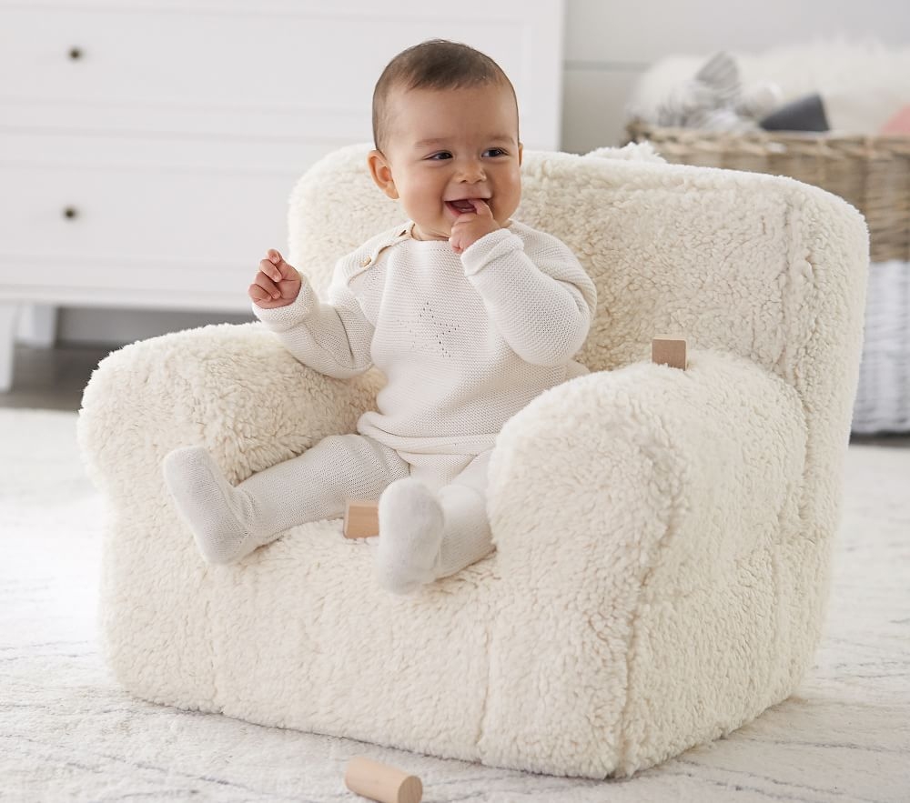 My First Cream Sherpa Anywhere Chair