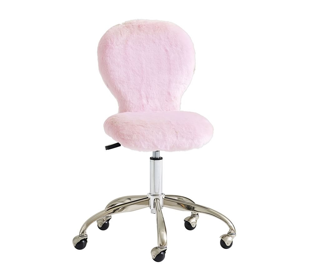 Shop Round Upholstered Desk Chair Brushed Nickel Base online