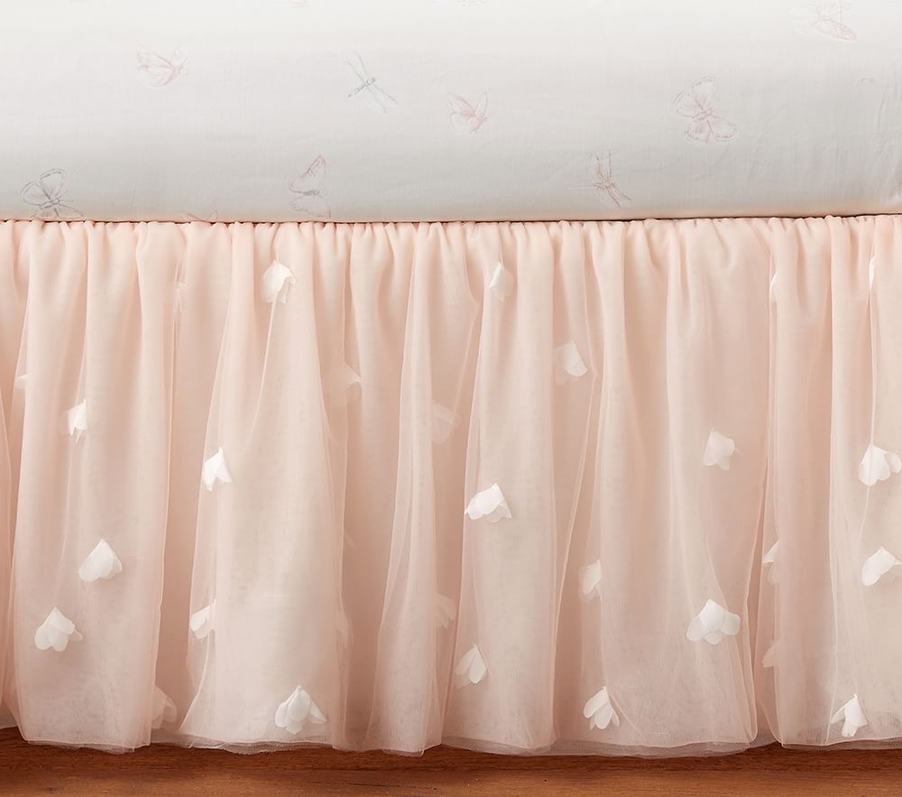 Shimmer tulle crib skirt shop