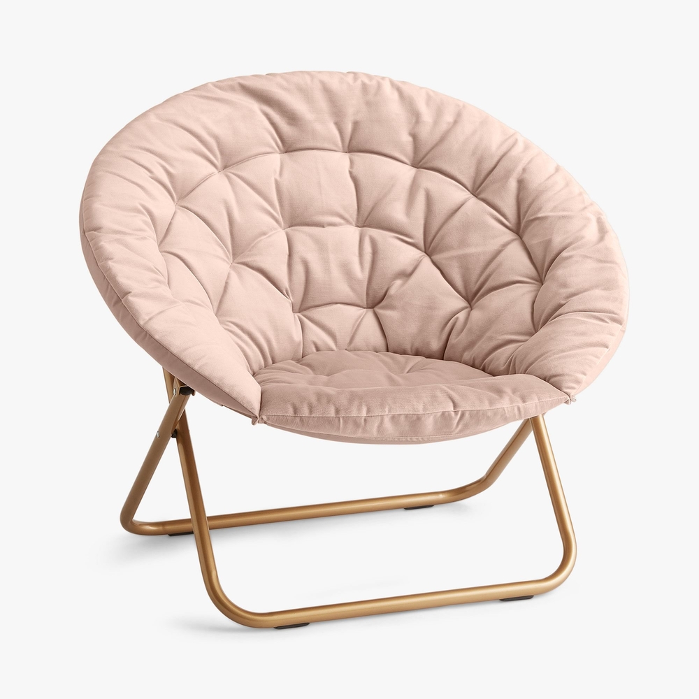Pink velvet shop round chair