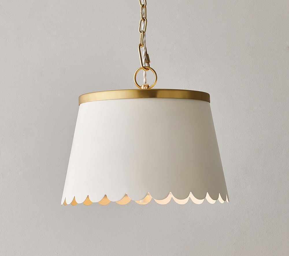 Scalloped store pendant light