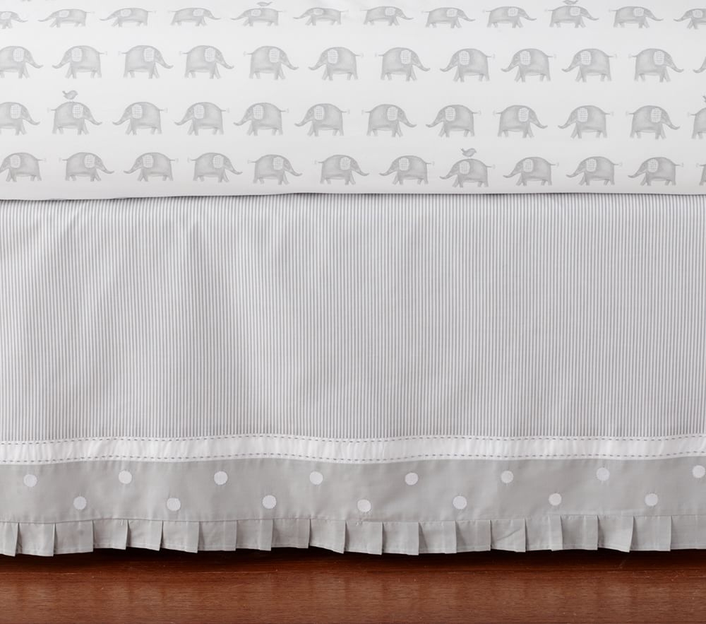 Polka dot crib on sale skirt